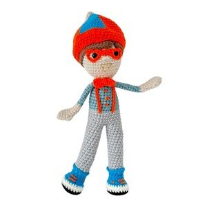 Handcrafted Blippi Doll Crochet Amigurumi